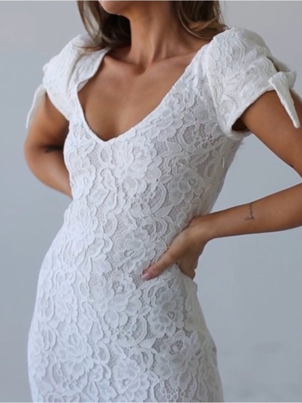 Rumored White Lace Maxi Dress
